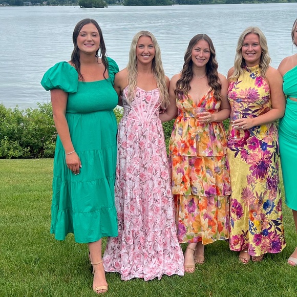 Lulus Elegant Pink Floral Maxi Dress - Picture 4 of 4